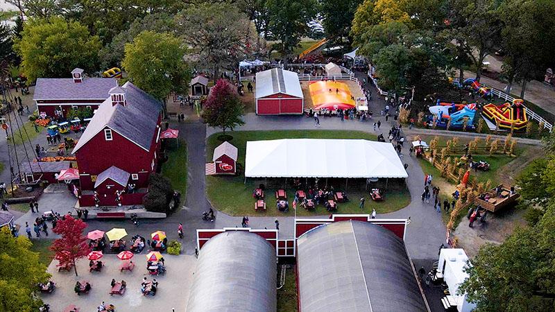 Drone shot at Sonny Acres Farm - SM