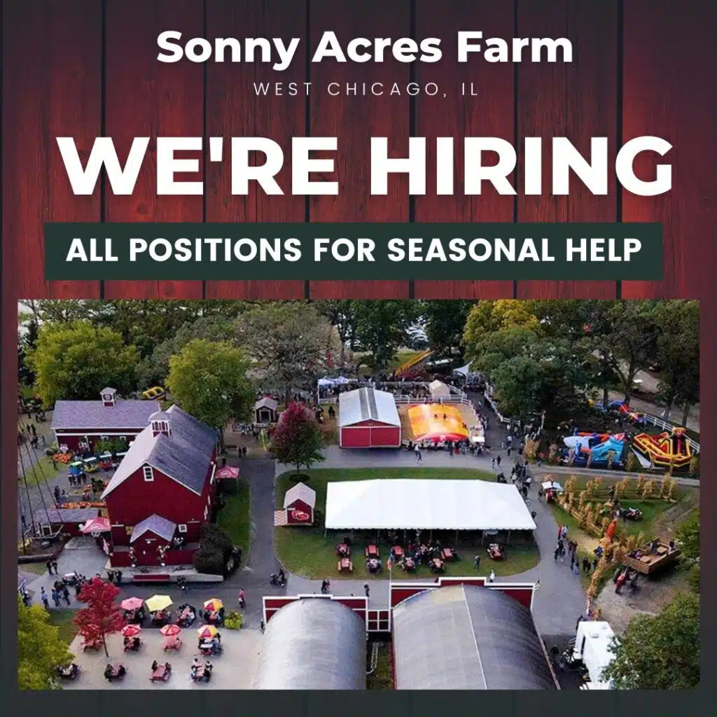 Help Wanted Sonny Acres Farm West Chicago IL