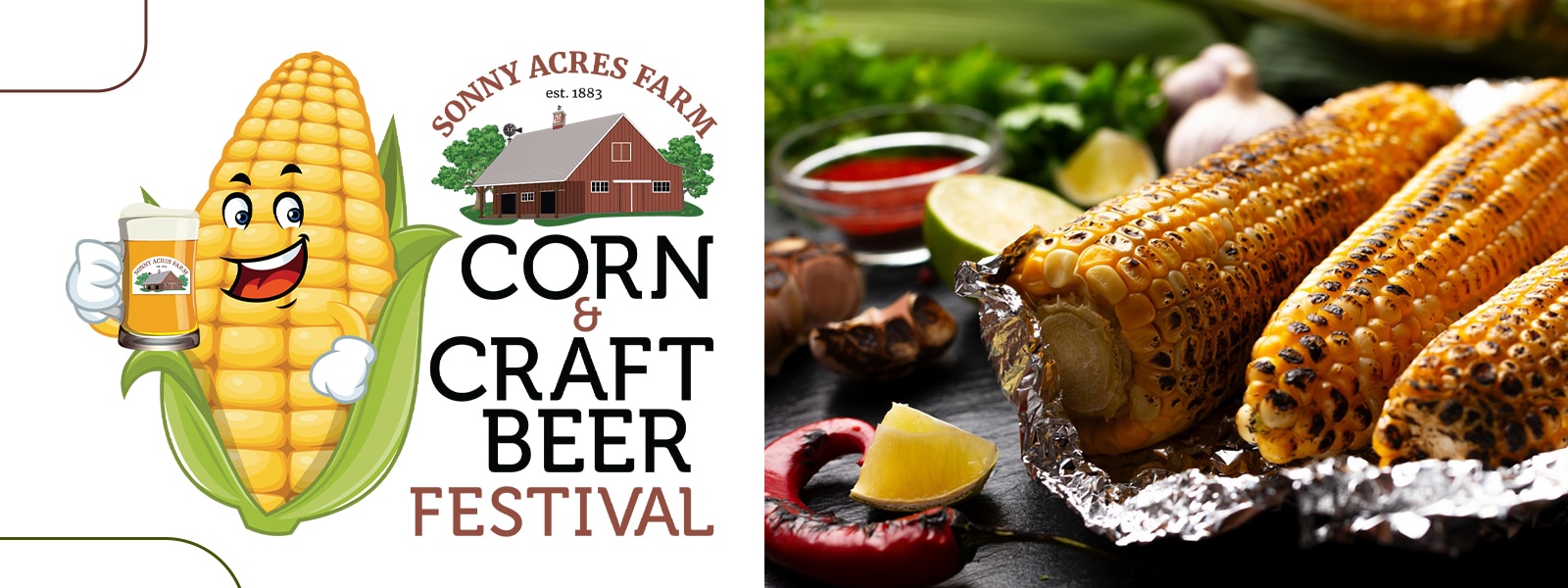 Roasted Corn and Craft Beer Banner