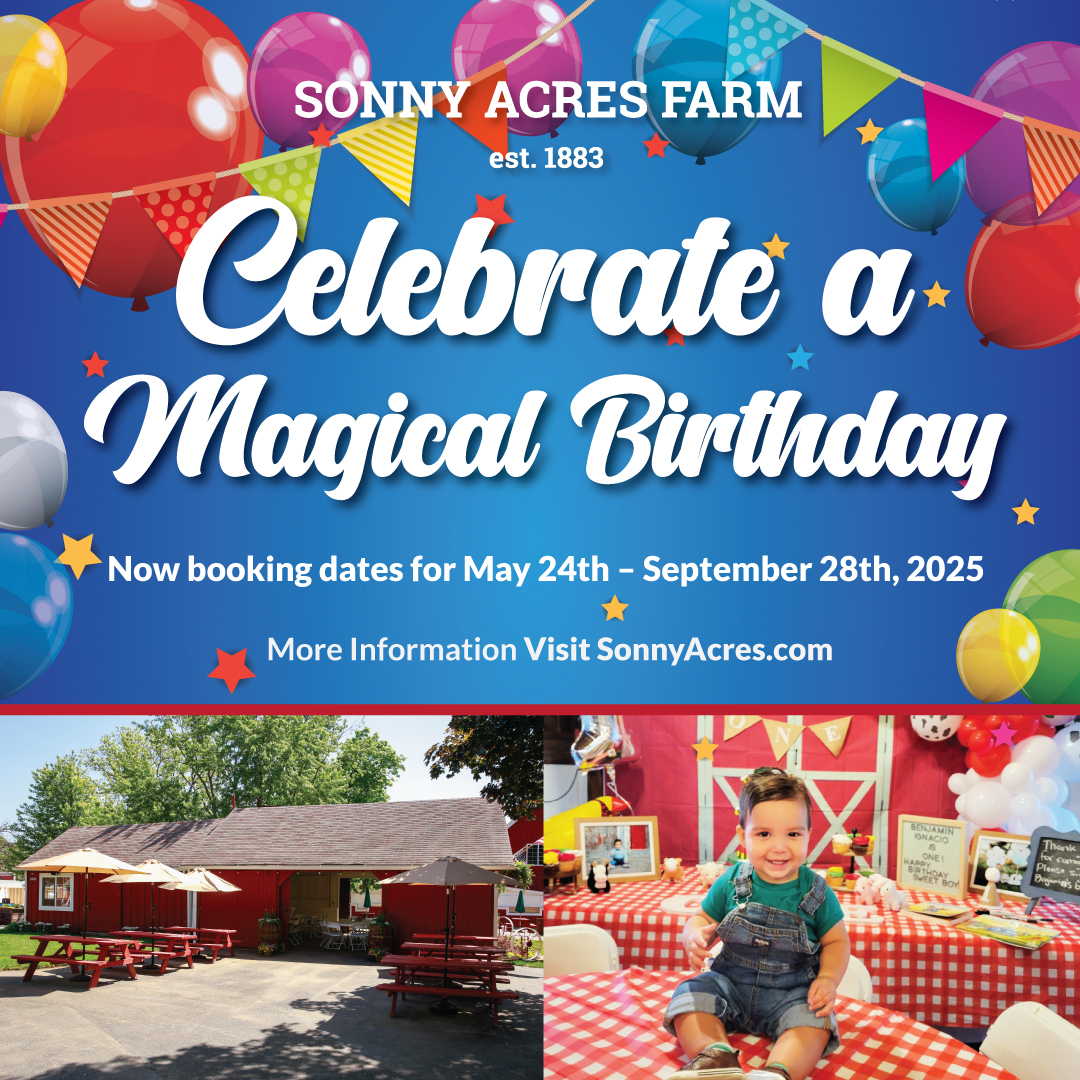 Kids Birthdays at Sonny Acres Farm 2025